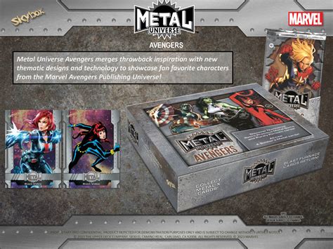 marvel metal universe trading card blaster box|skybox metal universe avengers.